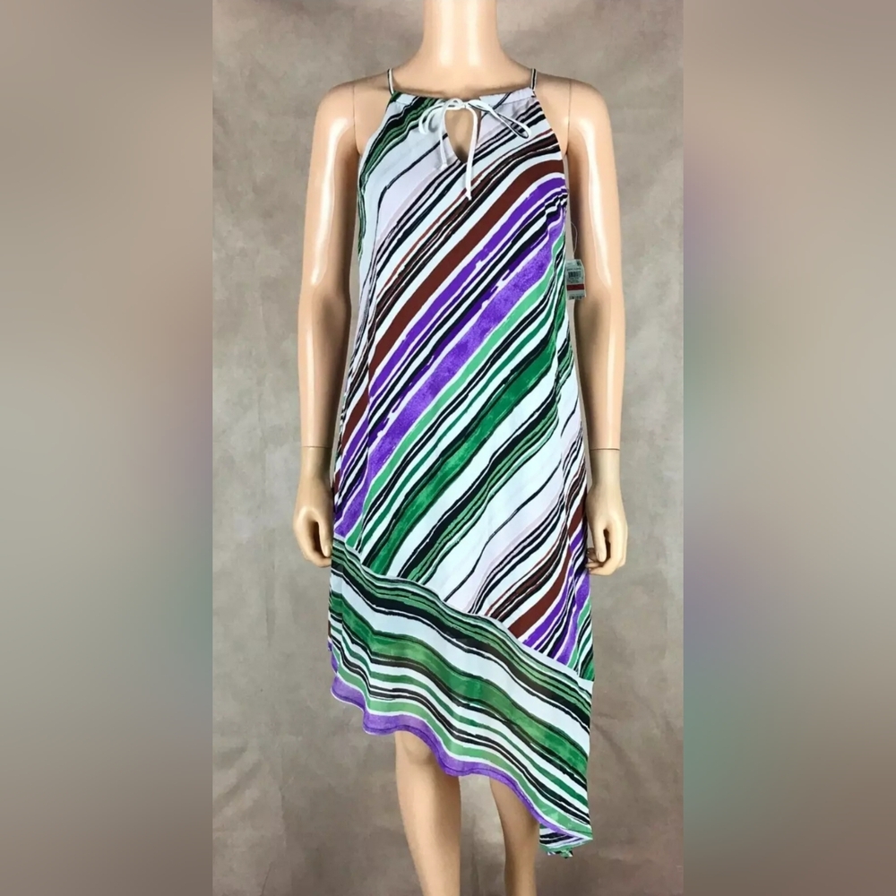Striped Multicolor Sleeveless Dress